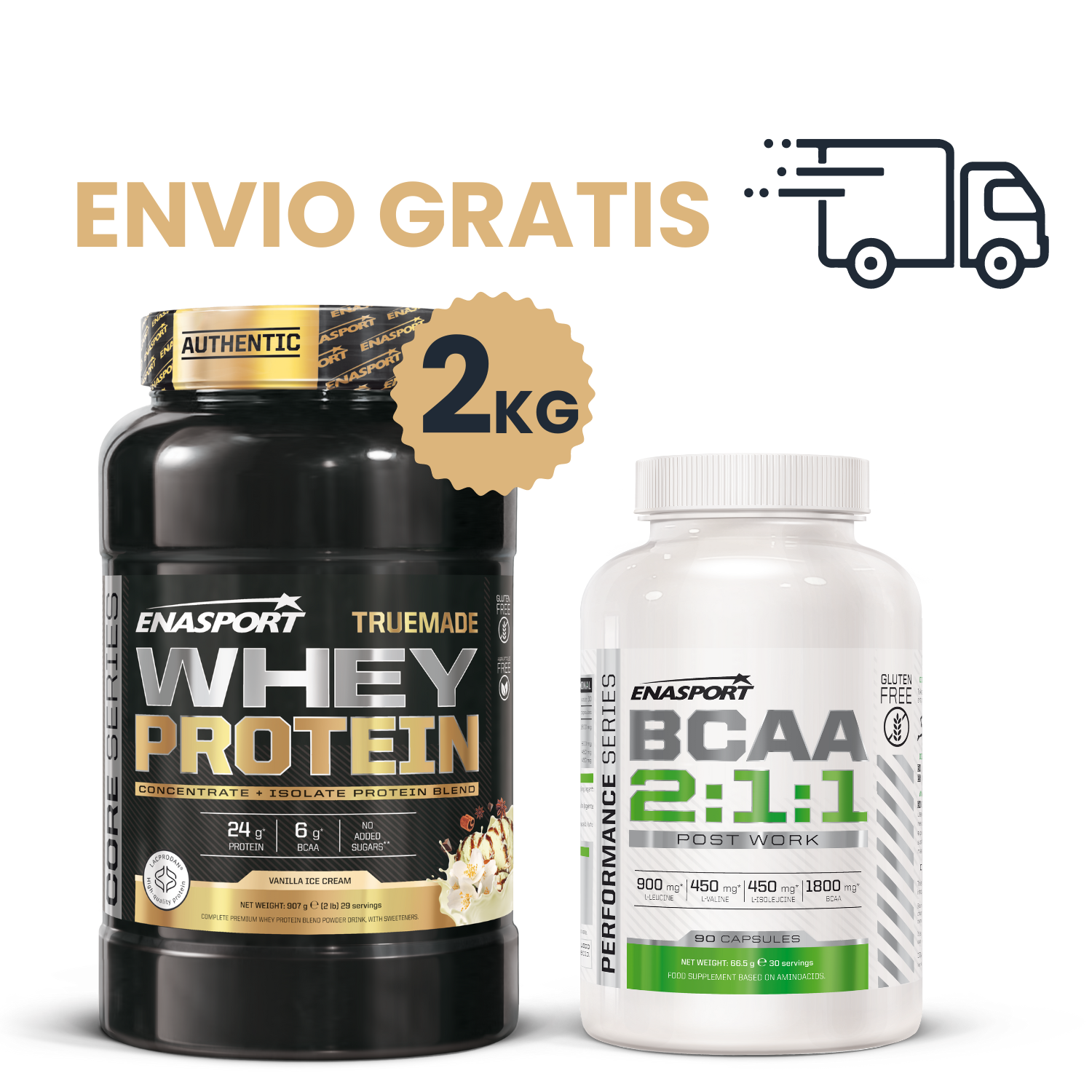 Pack Truemade 4.4lb + BCAA 2:1:1 90caps Gratis