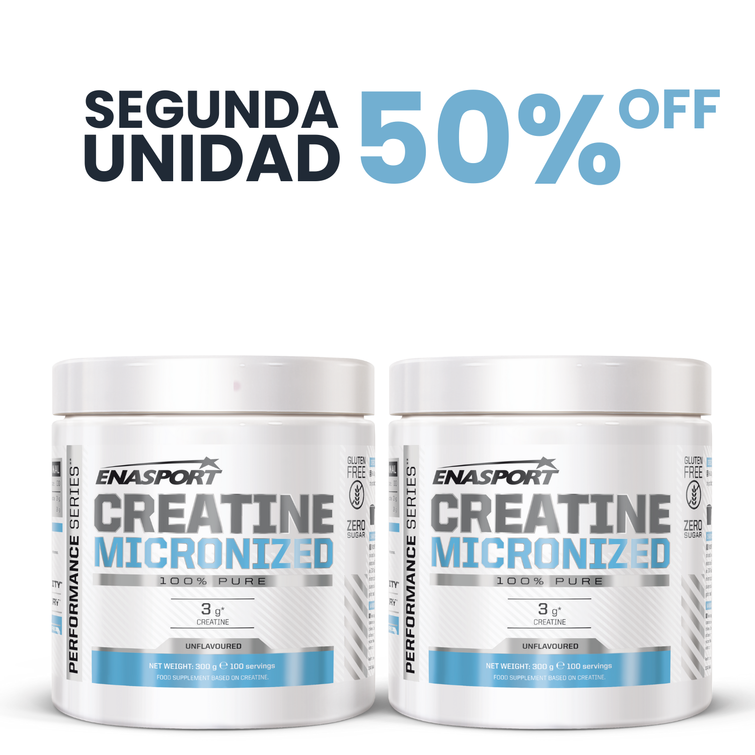 Creatina 300grs 2da al 50% off